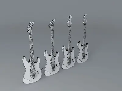 Kramer focus 6000 guitar Free 3D model