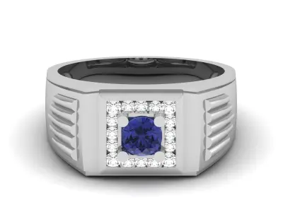 Solitaire Engagement Wedding Women Ring 3D print model get