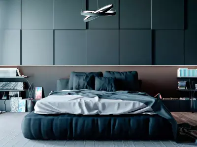 3D Bed Luxury 3D model
