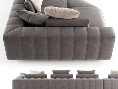 Modern Freeman sofa 02 3D model