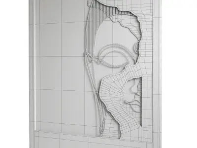 Decorativ panel  face 23 3D model