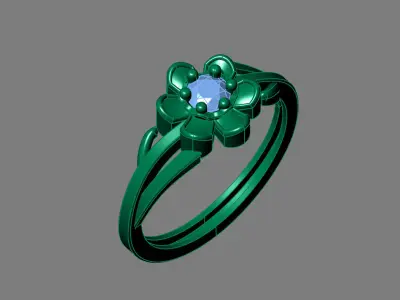 Rings for Women Womens Rings Stone Ring Ready STL 3DM Models  3D print model 19