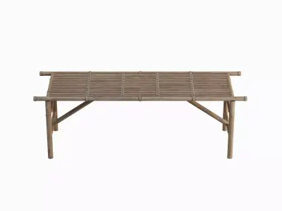 Bamboo Bench 03 3D model