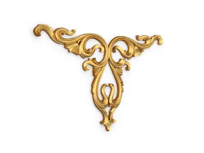Classic carved decor ornament 407 3D model