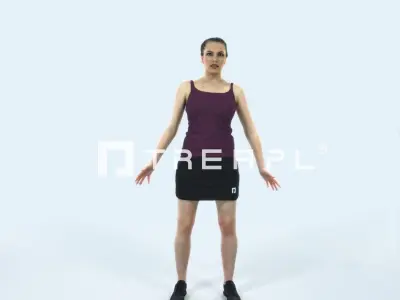 Dream F Animated Rigged Sports Woman Low-poly 3D model