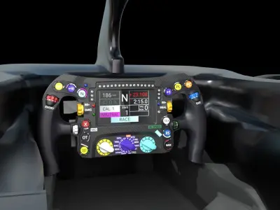 Mercedes W14 F1 RIGGED 3D model