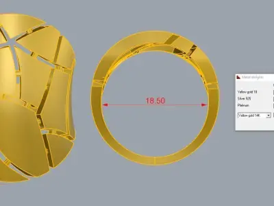 Gold Ring 3D print model get