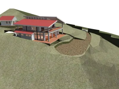 CHALET COUNTRY HOUSE TIBACUY BAKED 3D model