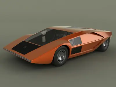 Lancia Stratos Zero Concept 3D model
