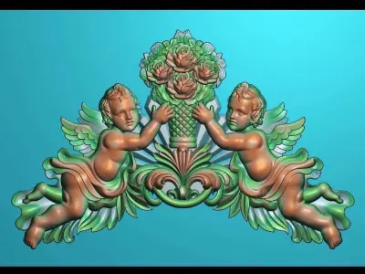 3d model of flowers and leaves 3D print model