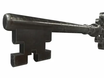 Skeleton ornamental key 3 3D model