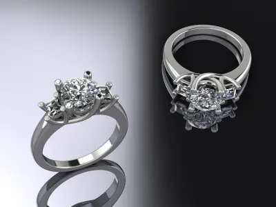 Jewelry Ring Gold 3D print model