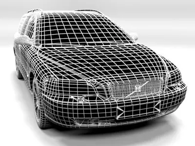 VOLVO V70 2002 LOWPOLY Low-poly 3D model