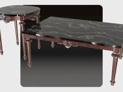 Carved tea table for cnc 12 3D model