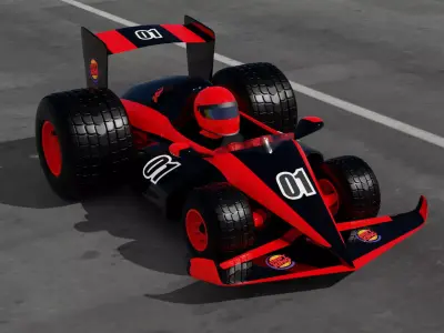 Little Formula One Racer 3D model