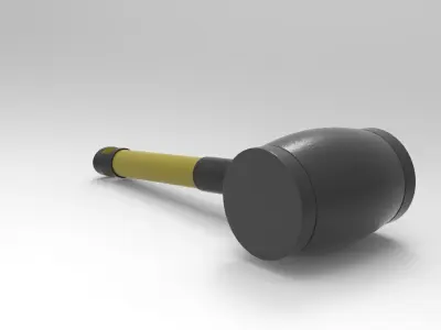 Huppo Rubber Mallet Low-poly 3D model