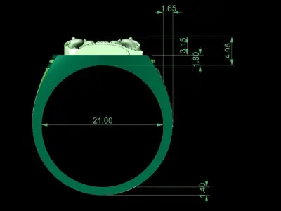 Mens Ring 3D print model purchase