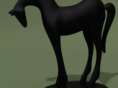 Horse Statuette Modern Minimalism 3D model