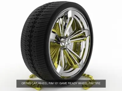 ORTAS CAR WHEEL RIM 101-102 GAME READY WHEEL 3D Model Pack