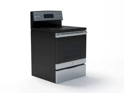General Electric Free-Standing Electric Range JB645DKBB 3D model