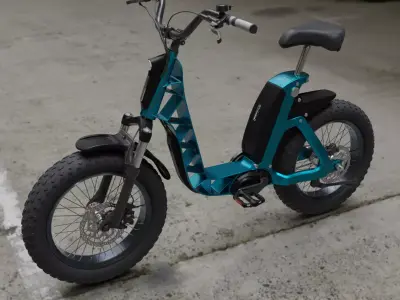  realistic 3d electric bike  Low-poly 3D model