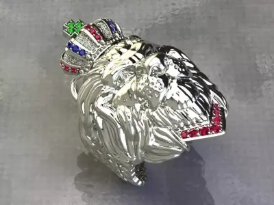 Ring Lion King 3D print model