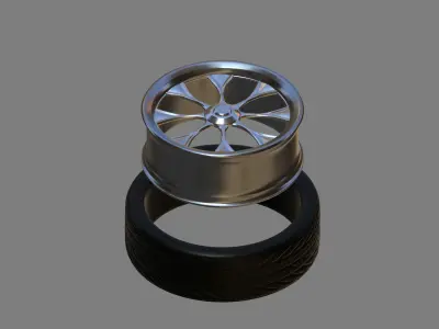4 PACK WHEELS CUSTOM MODEL CAR RIMS WITH TIRE Free 3D print model