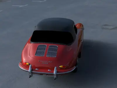Porsche 356 Cabrio HDRI 3D model