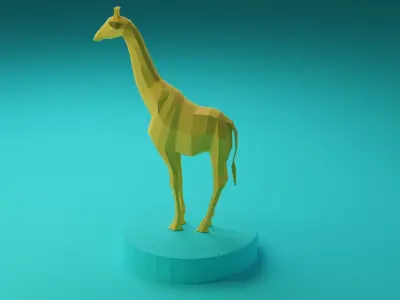 Low Poly Giraffe - 3D Modell Low-poly 3D model