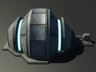 Sci-Fi Generator Low-poly 3D model