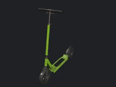 Green Scooter - Kick Scooter - Kids Scooter - Small Scooter Low-poly 3D model
