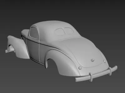 Willys Coupe 1939 Body For Print 3D print model