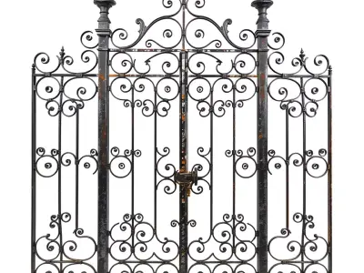 Elegant Iron Gate model pack Low-poly 3D model