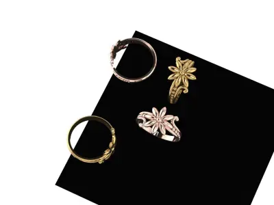 flower ring for women  3D print model