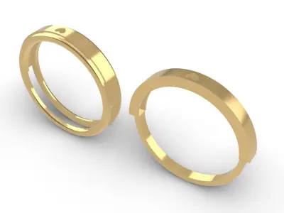 0256 Couple Ring 3D print model