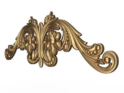Carved Plaster Molding Decoration 039 Low-poly 3D model