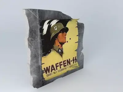 German Natzi Party Recruitment Poster 1939 Free 3D model