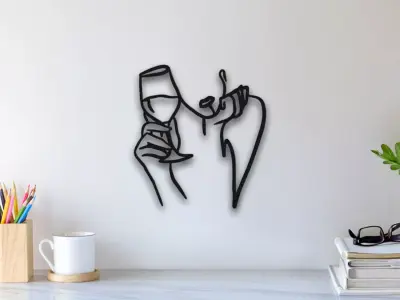 Hmmm Wall Art 3D print model