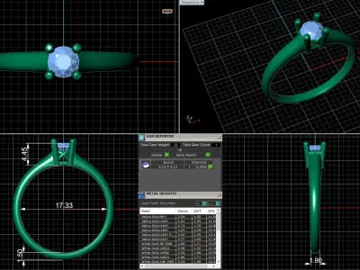 Engagement X ring printable model 3D print model