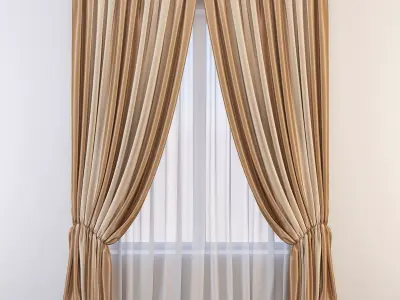 Set 68 Curtains 3D model