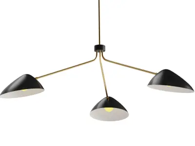 Bowed Chandelier 3D model