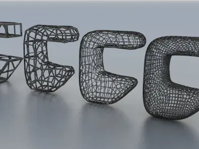 Kangaroo Weaverbird Parametric Facade Design Grasshopper Rhino 3D model