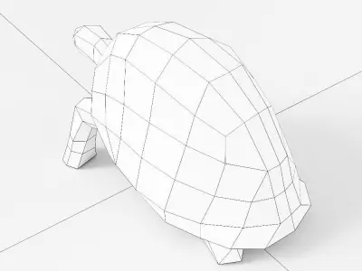 Turtle low poly 3d model tortoise Low-poly 3D model