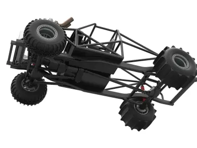 Uphill Sand Racing Dragster Base Version 3 Scale 1 to 25 3D print model