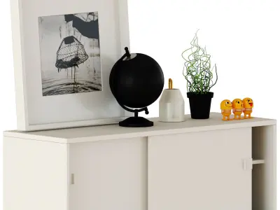 DECORATIVE SET sideboard 3D model