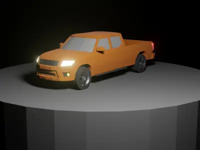 Low poly autovehicles truck Free 3D model