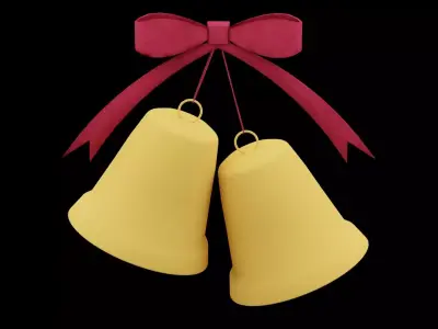 Christmas Bell  Low-poly 3D model