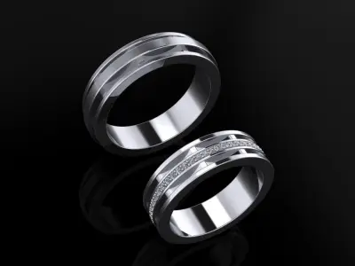 Wedding Bands 09 3D print model