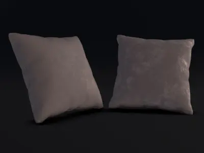 Low Poly Game Ready PBR Cushion Pillow Set  Low-poly 3D model