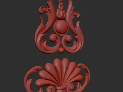 Ornament gold 03 3D model